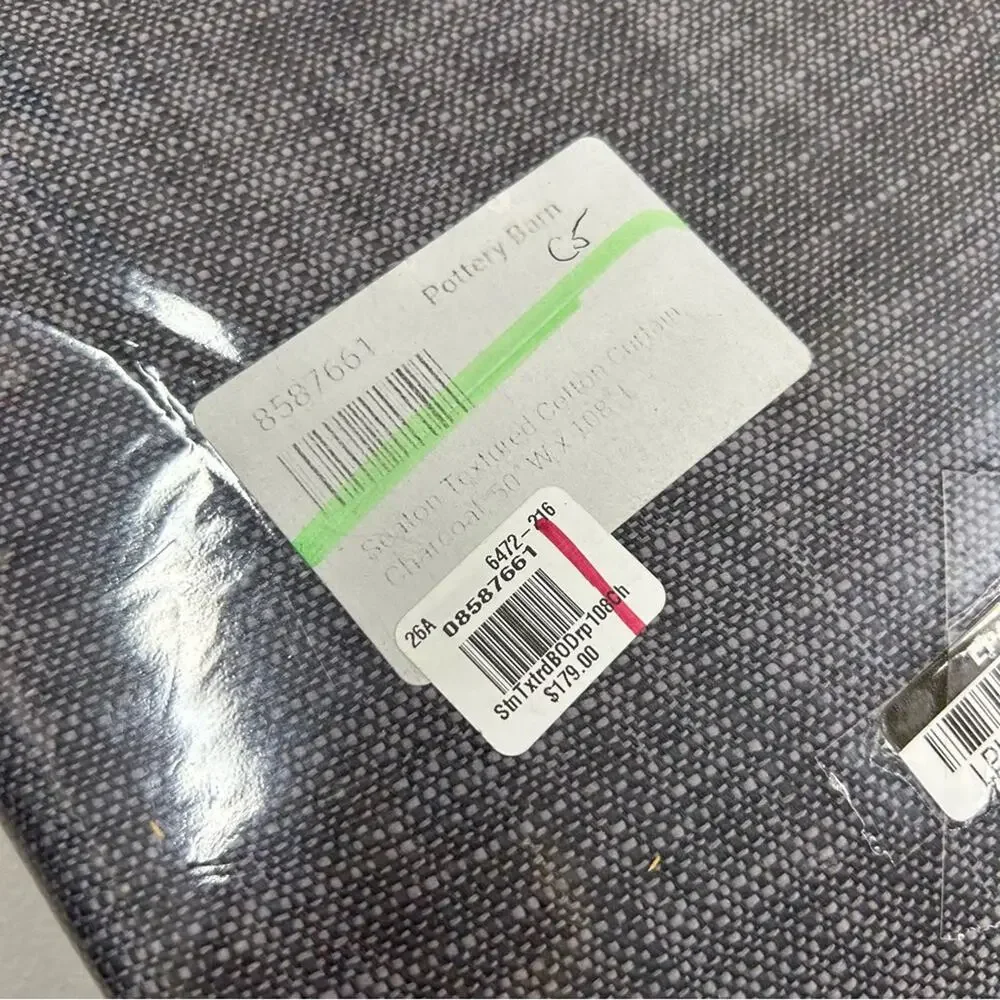 Pottery Barn Seaton Textured Cotton Blackout Curtain Window Panel 50